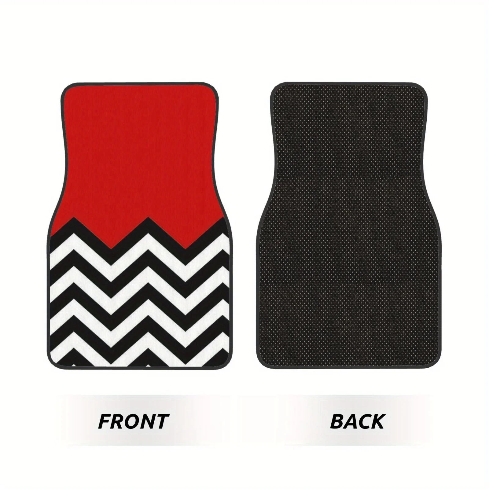 4pcs Car Floor Mats With Personalized Designs. Stylish And Classic Shapes, Perfect For Car Modifications. Suitable For Car Inter