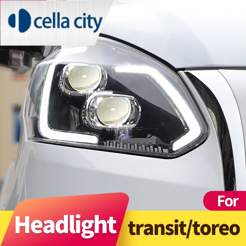 

Suitable for Ford Transit headlight assembly modification to start dynamic LED daytime running lights LED running water turn sig