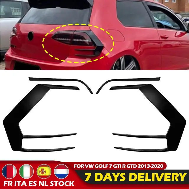 1Para tylnych zderzaków Canard do VW Golf 7 7.5 MK7 MK7.5 GTI R GTD R400 2012-2020 Tylna lampa tylna Spoiler Lampa hamowania Wykończenie