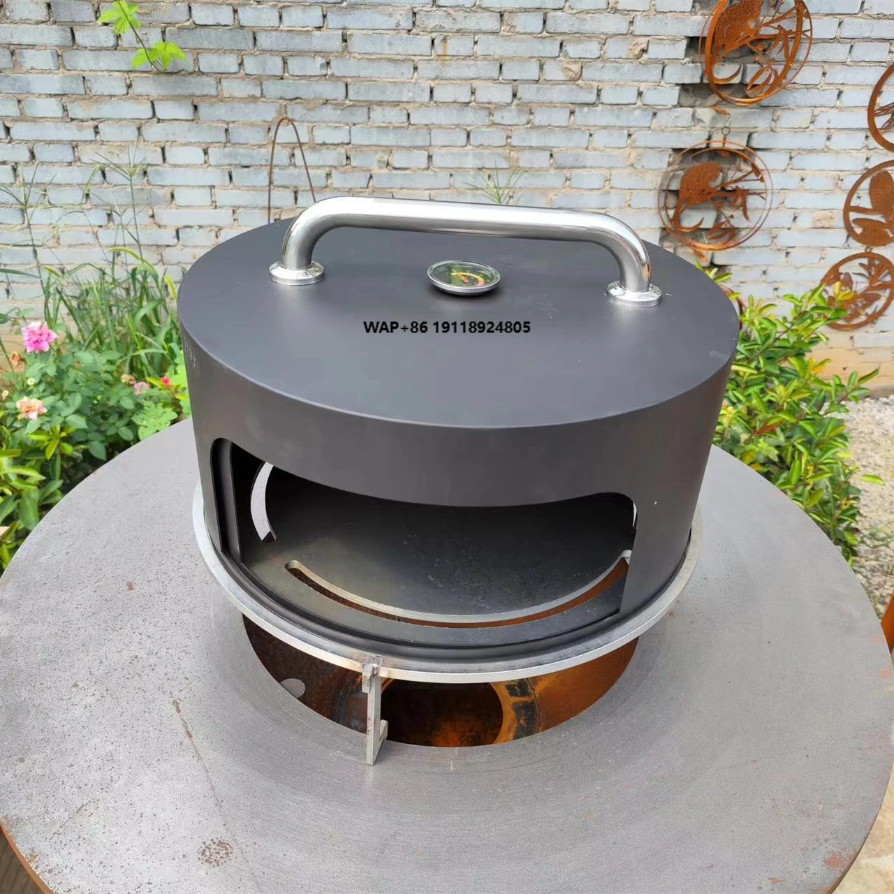 Pizza Wood Dome Bbq Double Oven Freestanding Cover Chain Door Charcoal Tools Set Portable Grill Accessories Tool