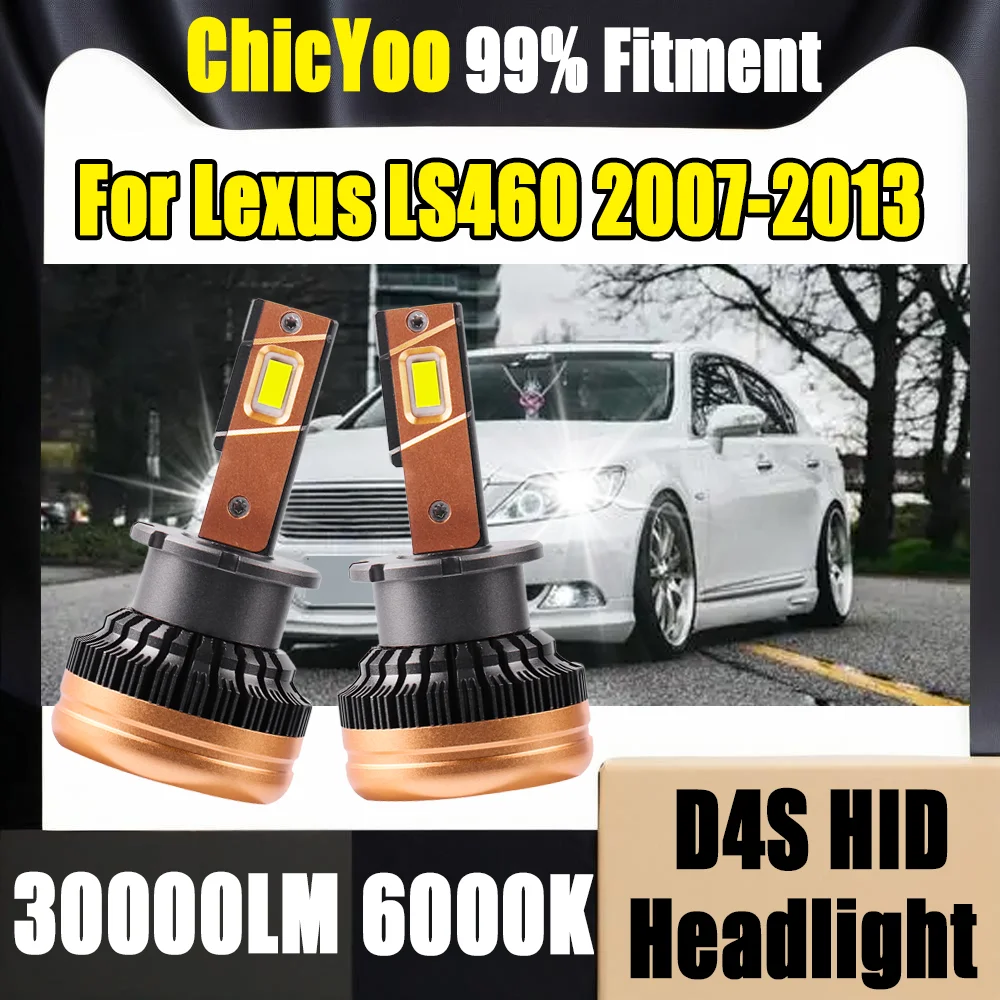 

2 шт. 120 Вт светодиодные фары HID лампы 30000LM 6000K белые D4S ксеноновые лампы двусторонние чипы CSP Plug & Play для Lexus LS460 2007-2013
