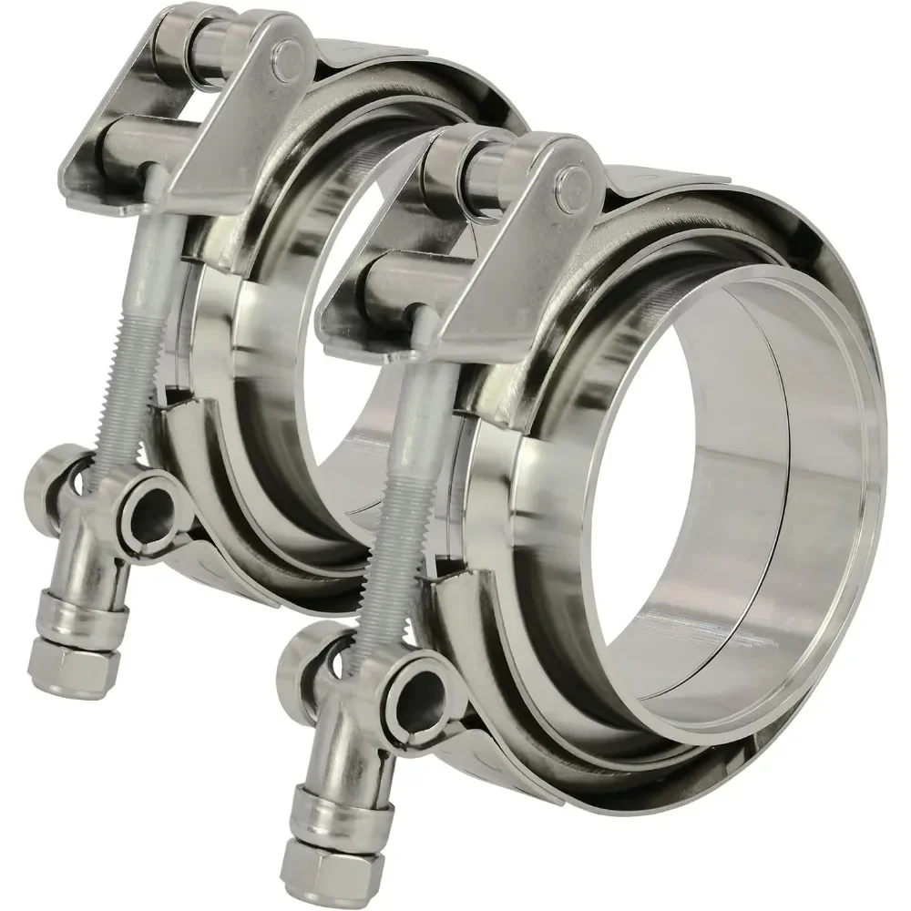 

Быстросъемный V-образный хомут 2x2,75 дюйма из нержавеющей стали 304, с мужскими и женскими фланцами, для выхлопных труб, 2 шт.