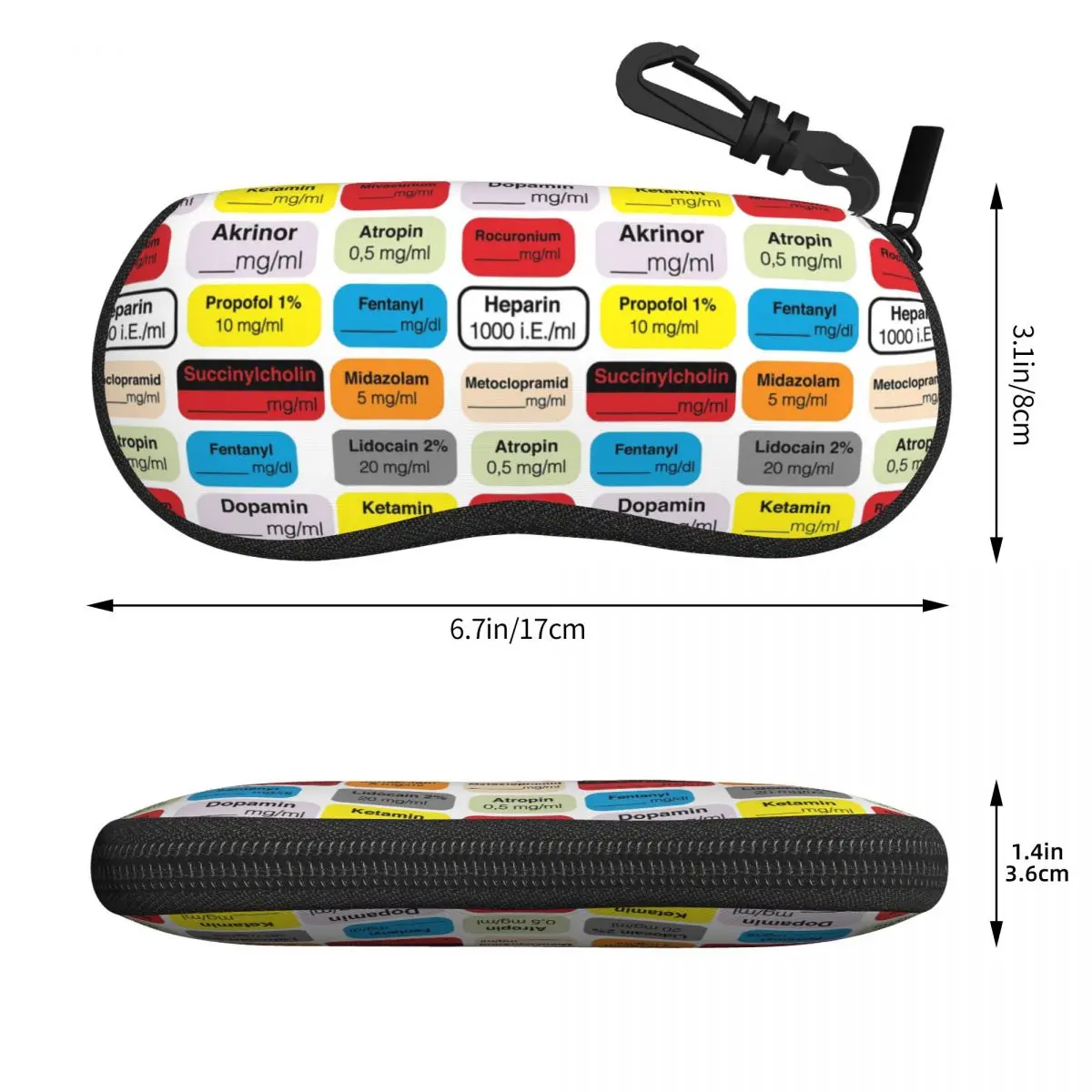 Anesthesia Medication Shell Glasses Case Protective Sunglasses Box Women Men Soft Eyeglasses Bag Pouch