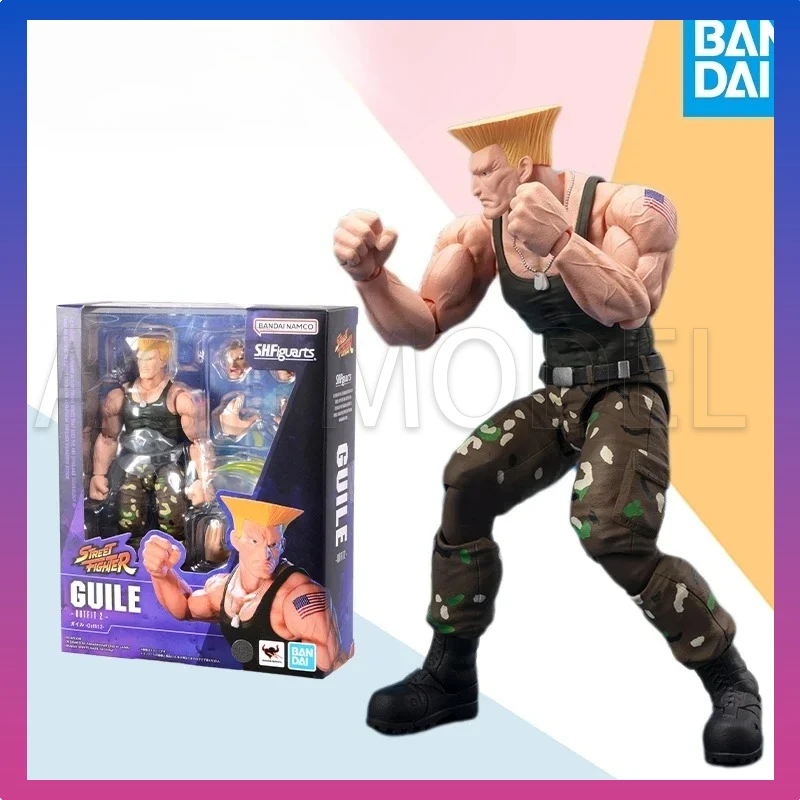 

In Stock Bandai SHF S.H.Figurats SRTEET FIGHTER GUILE Anime Action Figure Finished Model Kit Toy Gift for Kids