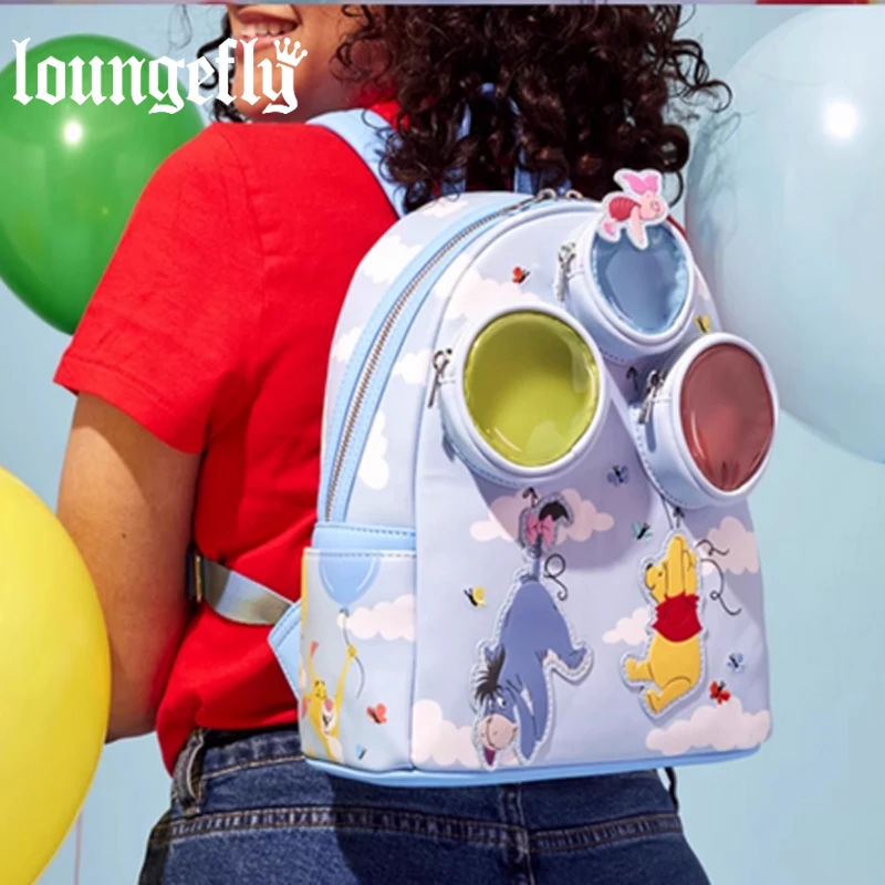 

New 4 Styles Loungefly Winnie The Pooh and Freiends Floating Balloons Mini Backpack Wallet Set