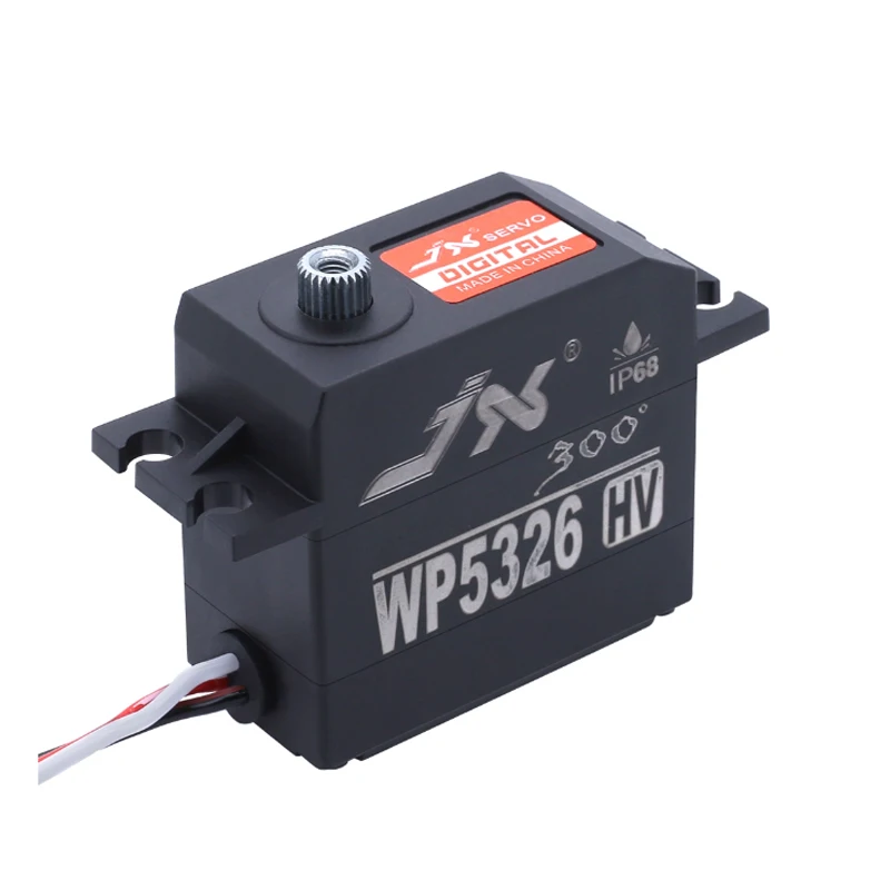 JX Servo WP5326HV-300 Servo numérique - couple 26 kg, étanche IP68, engrenage métallique, pour voitures, bateaux, chenilles et robotiques RC
