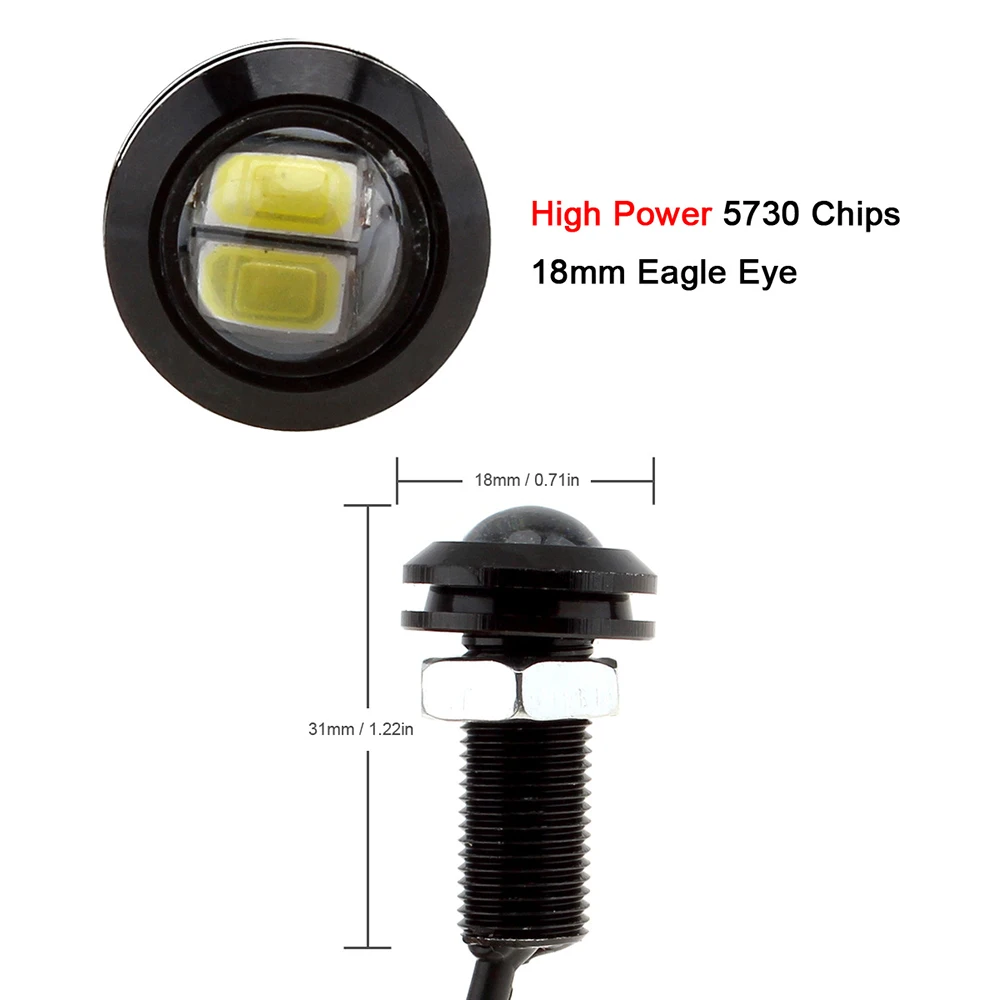 2pcs Car LED Light Bulbs 6000K White 120LM High Power for drl Replacement For Motorcycle Auto Car Light Assembly