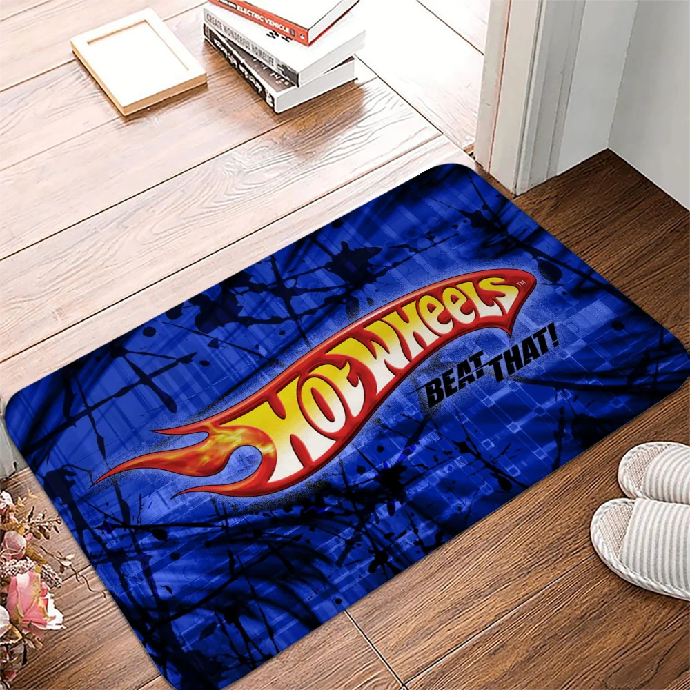 Hot Wheels-Estética Tapete para Cozinha, Entrada Capacho, Home Decor Itens, Tapetes Do Banheiro, Tapete Do Quarto, Pé Bath Door Mat