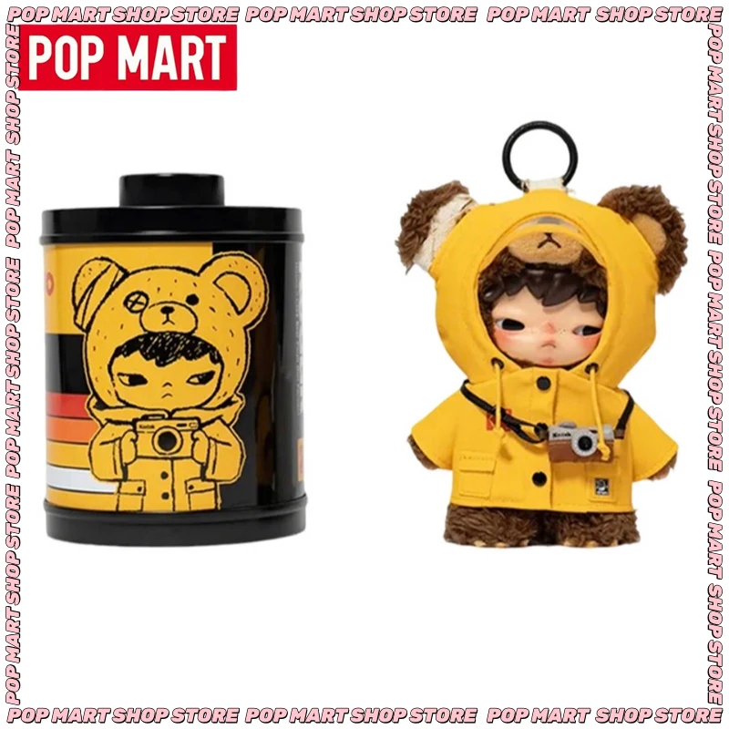 

Плюшевый брелок Pop Mart Hirono X Kodak Click Bear с подвесной карточкой, оригинальная коллекционная игрушка, модный подарок в слепой коробке