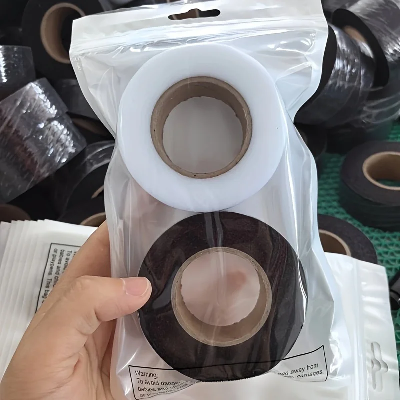 2roll Zwart Wit dubbelzijdig Interlining Zelfklevende Stof Kleding Ijzer Op Zoom Tape Interlining Web DIY Naaien Patchwork toegang