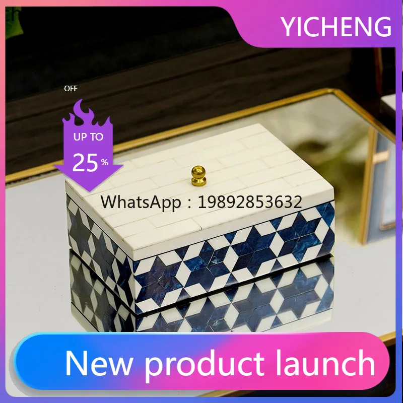 

Декоративная коробка ручной работы из мангового дерева для хранения вещей с крышкой