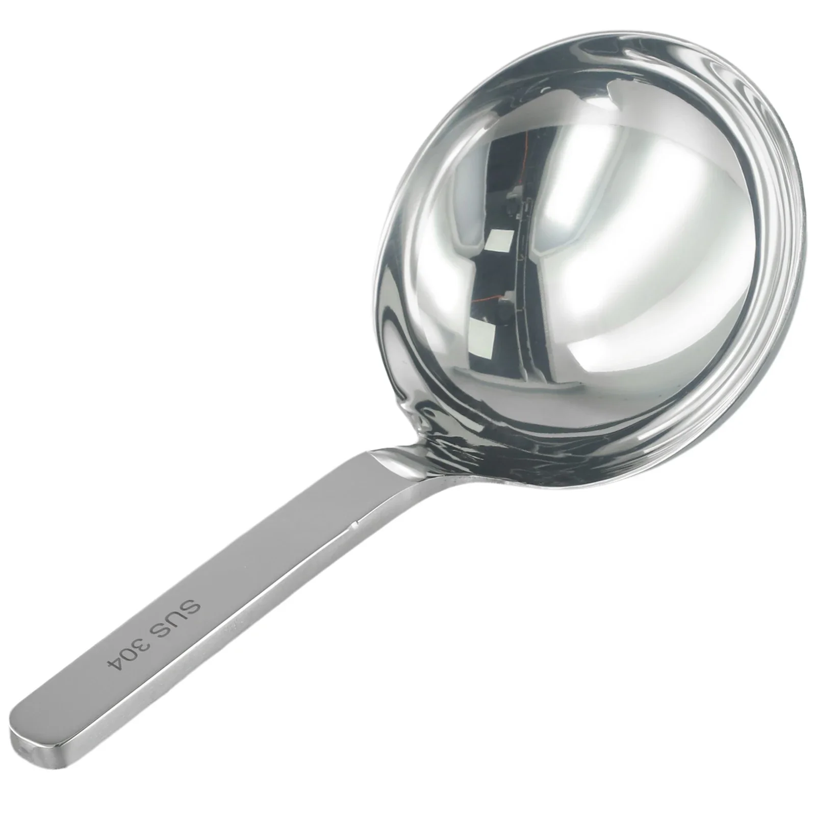 Comfortable Handle 304 Stainless Steel Spoon Kitchen Use Increased Scoop Capacity Long Handle Spoon Polished Finish