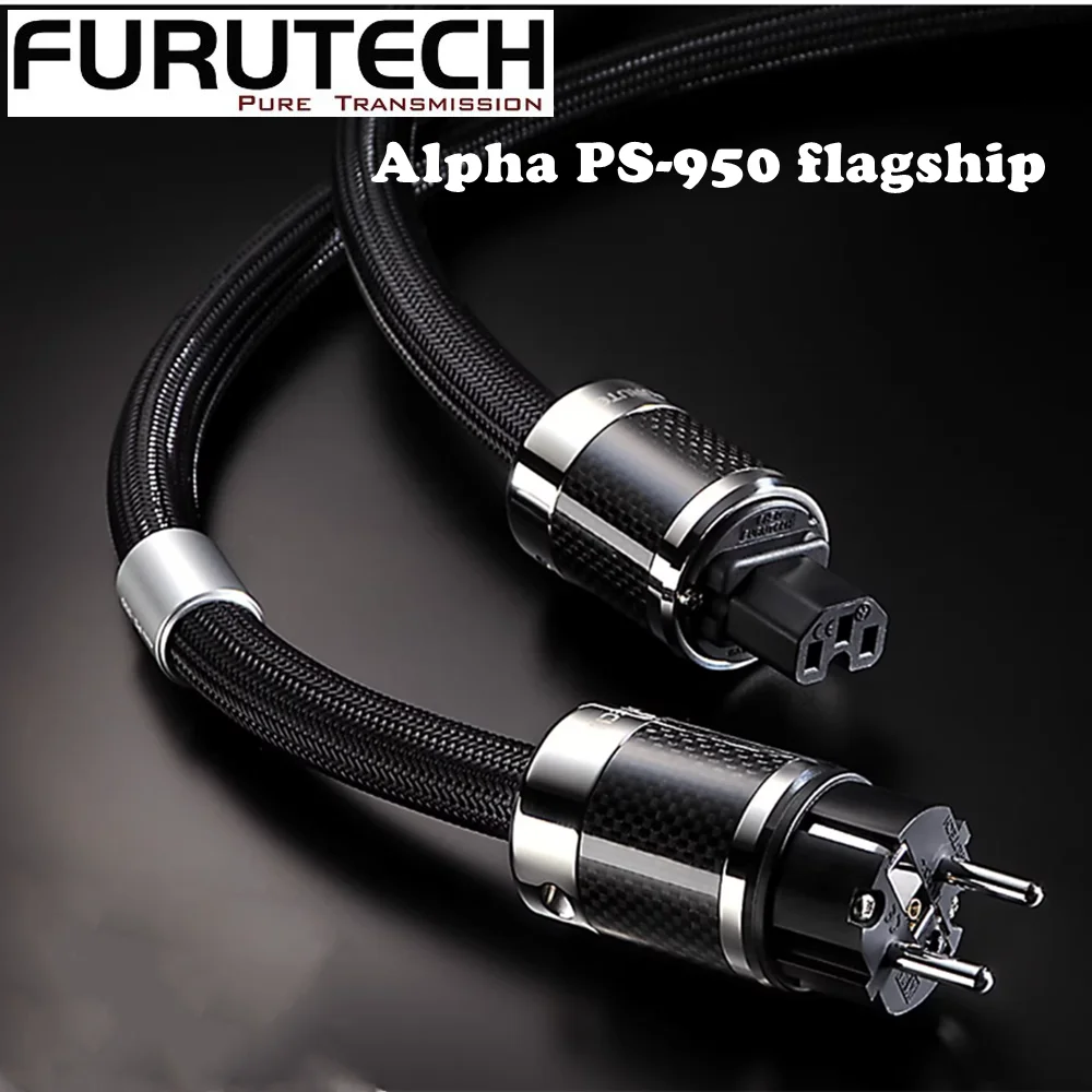 Nowy oryginalny FURUTECH alfa-OCC PS-950 flagowy kabel zasilający HI-END HiFi EU/US/UK FI-50 wtyczka zasilania z włókna węglowego wyprodukowany w