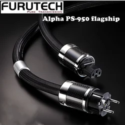 Nowy oryginalny FURUTECH alfa-OCC PS-950 flagowy kabel zasilający HI-END HiFi EU/US/UK FI-50 wtyczka zasilania z włókna węglowego wyprodukowany w Japonii