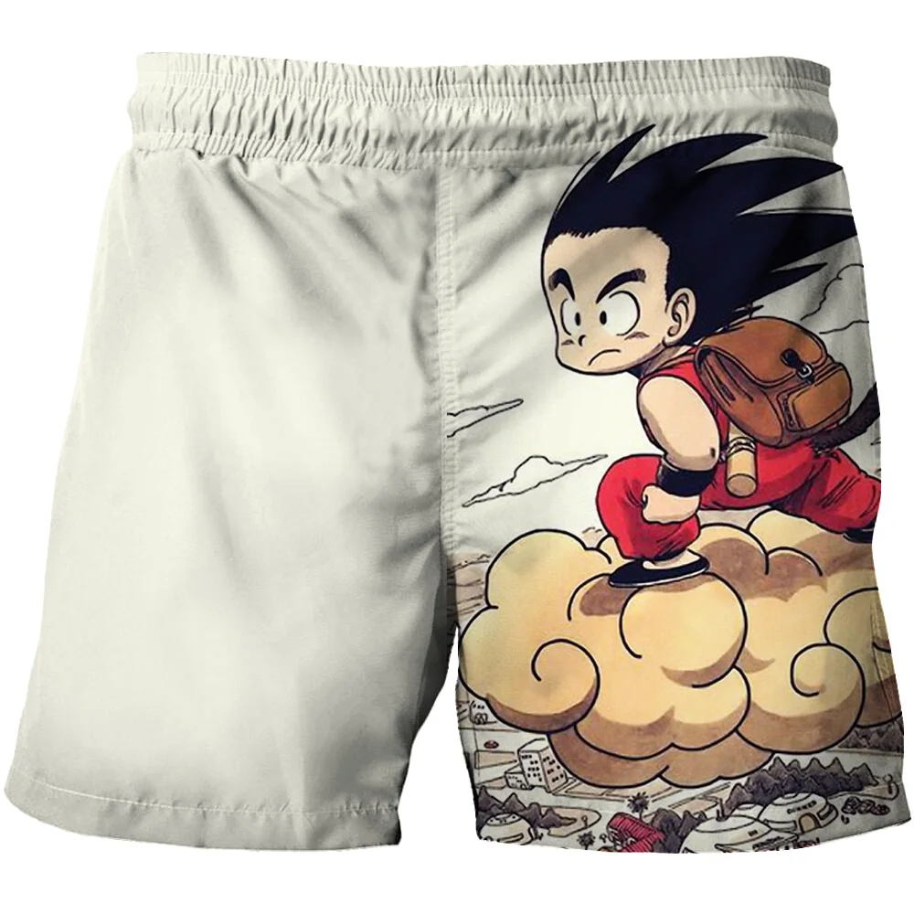 Anime Son Goku Shorts For Kids Dragon Ball Z Print Short Trousers Summer Boys Soft Beach Bottom Children Outdoor Surfing Pants