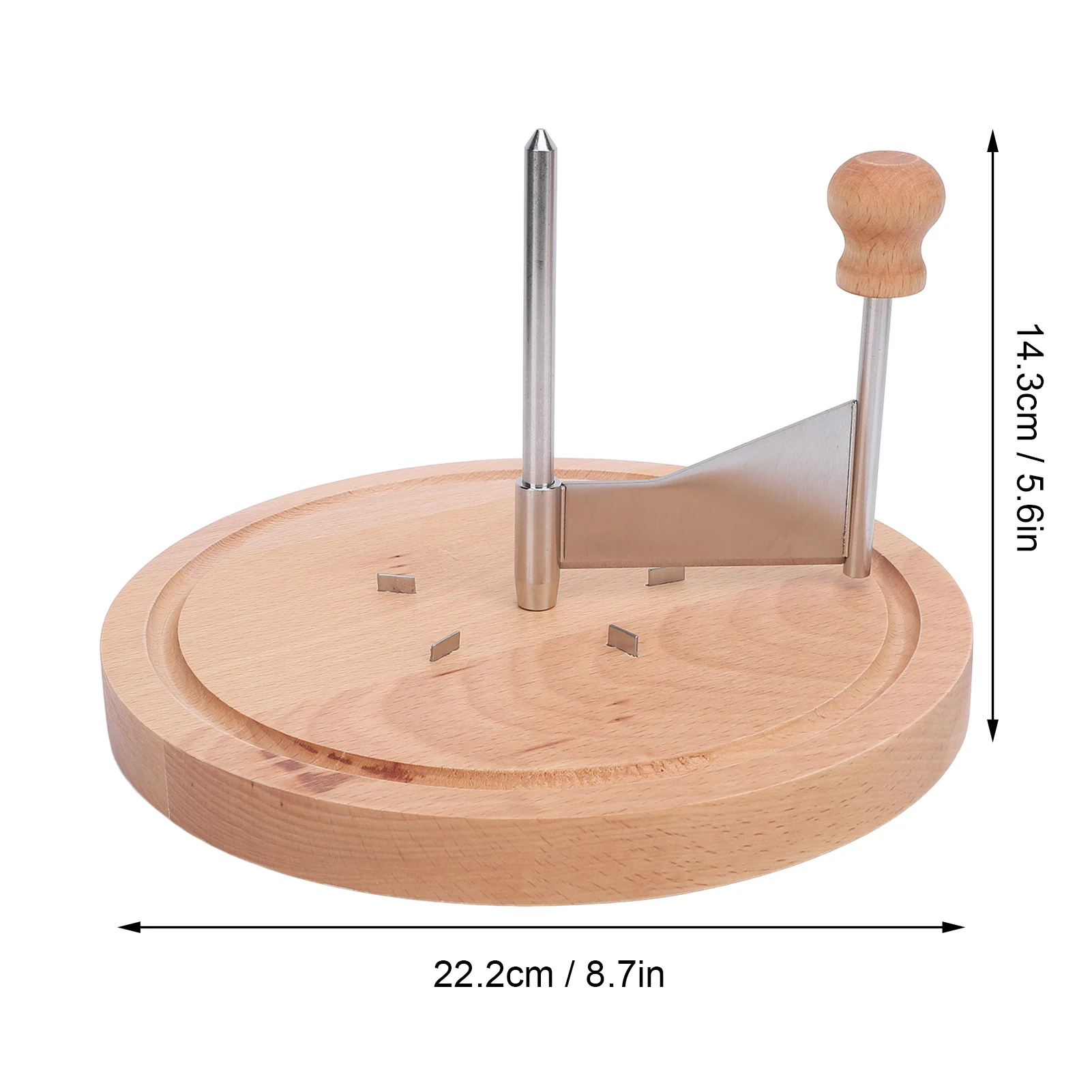 Cheese Curler Cheese Shaver Beech Wood and 304 Stainless Steel Spiral Cheese Curler for Parties Stainless Steel Cheese Shaver