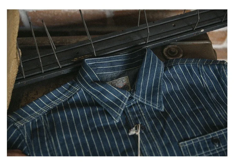 NonSt*ck Classic American retro striped railway work shirt