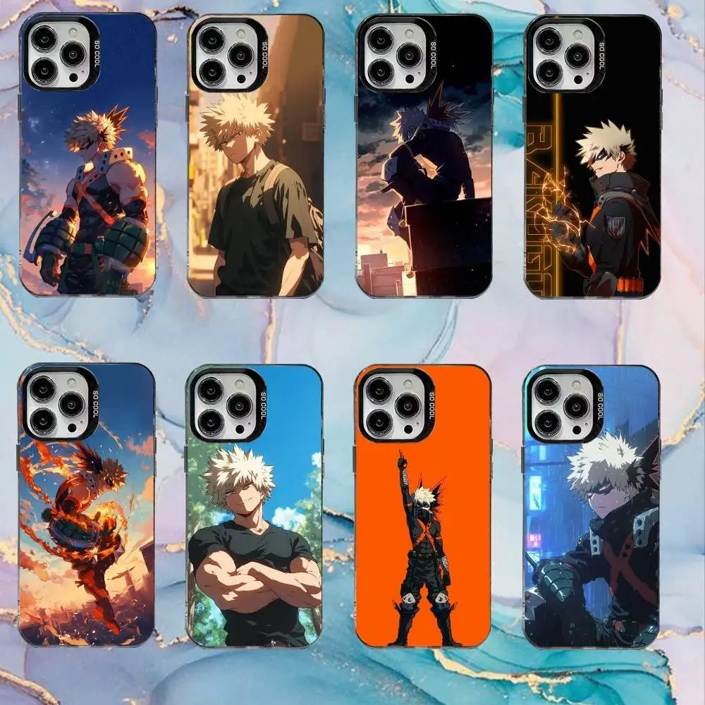 

K-Katsuki My Hero B-Bakugo Phone Case For iPhone17,16,15,14,13,12,11 Plus,Pro Max Black Candy Matte Shockproof Cover
