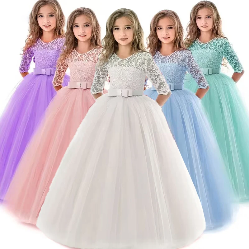 Kinder Prinzessinnen Mädchen Partykleid Weihnachtskleid Mädchen Geburtstagskleid Baby Mädchen Hochzeitsbankett Kleidung 3-14 Jahre