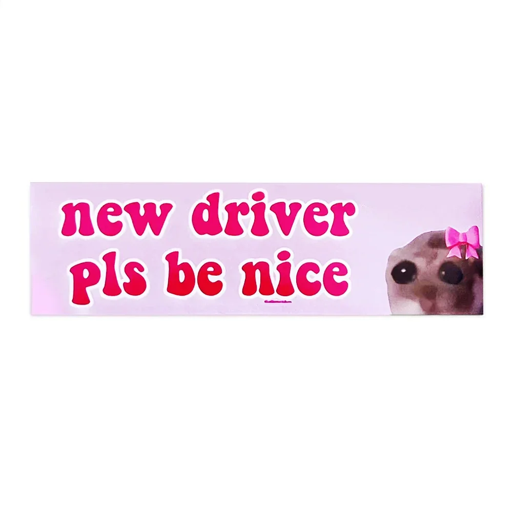 Funny Sticker New Driver Driver Easy Application Eye Catching Design Nice Driver Car Sticker Safer Driving Practices