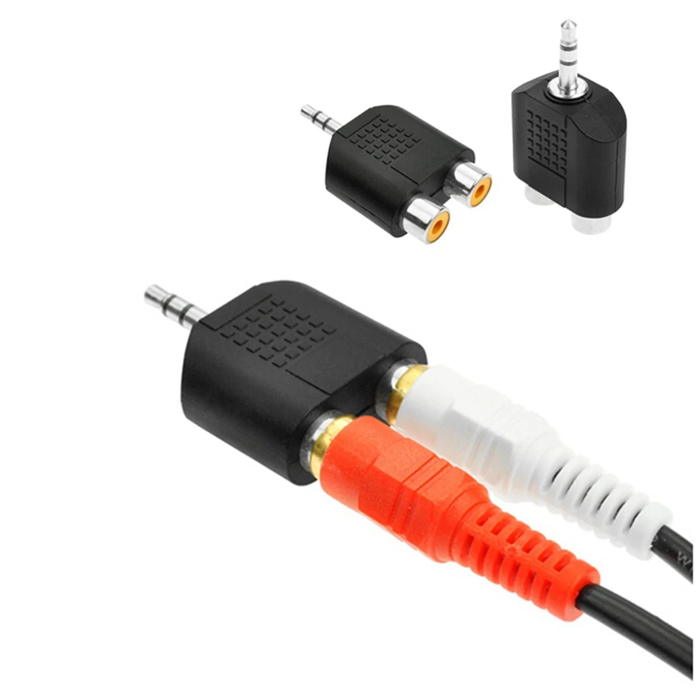 3.5mm Jack Stereo Plug To 2 RCA Plug Female Adapter M/F Y Splitter RCA Audio Adapter Plug 3.5mm Audio Cable