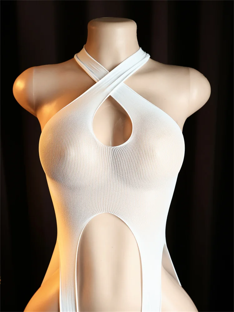 Sexy Lingerie Bdsm Body Stockings Crotchless Sex Tights Sheer Open Women Underwear Erotic Costume Teddy Babydoll Bodysuit image 3