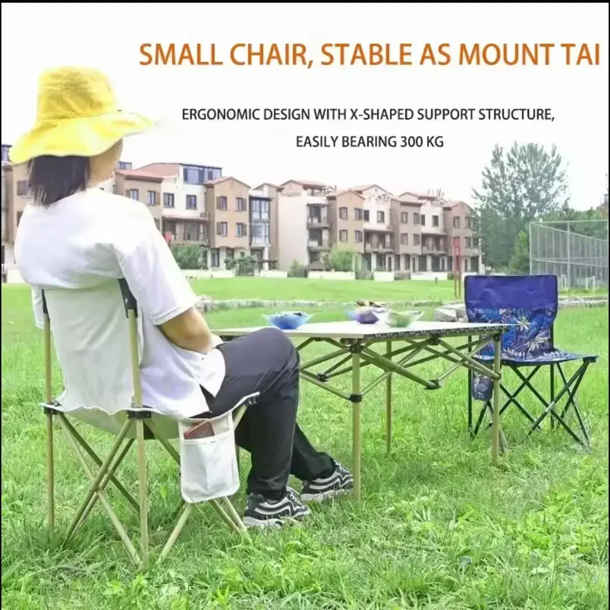 Outdoor Foldable Chair Camping Chair with Side Pocket Picnic Oxford Cloth Chairs Portable Beach Fishing Chairs Outdoor Chair