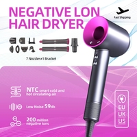1.8m Professinal Leafless Hair Dryer Electric Hair Dryer High Speed 1600W Negative 200 Million Anion Blow Dryer Silent Hair Drye