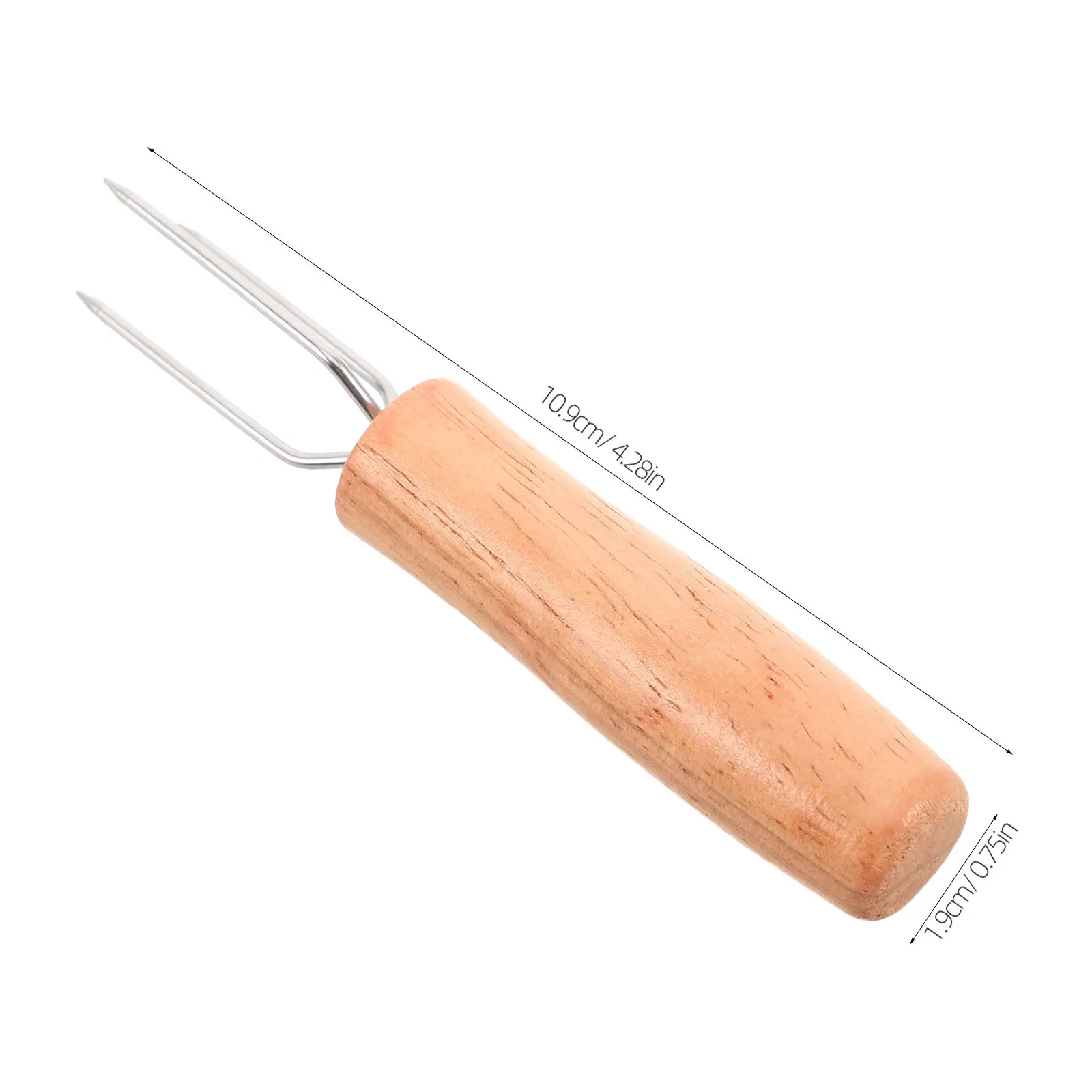 5Pcs Handheld Moxibustion Tool Three Prong Holder Wood Handle Heat Therapy Moxa Extender for Acupoint Treatment