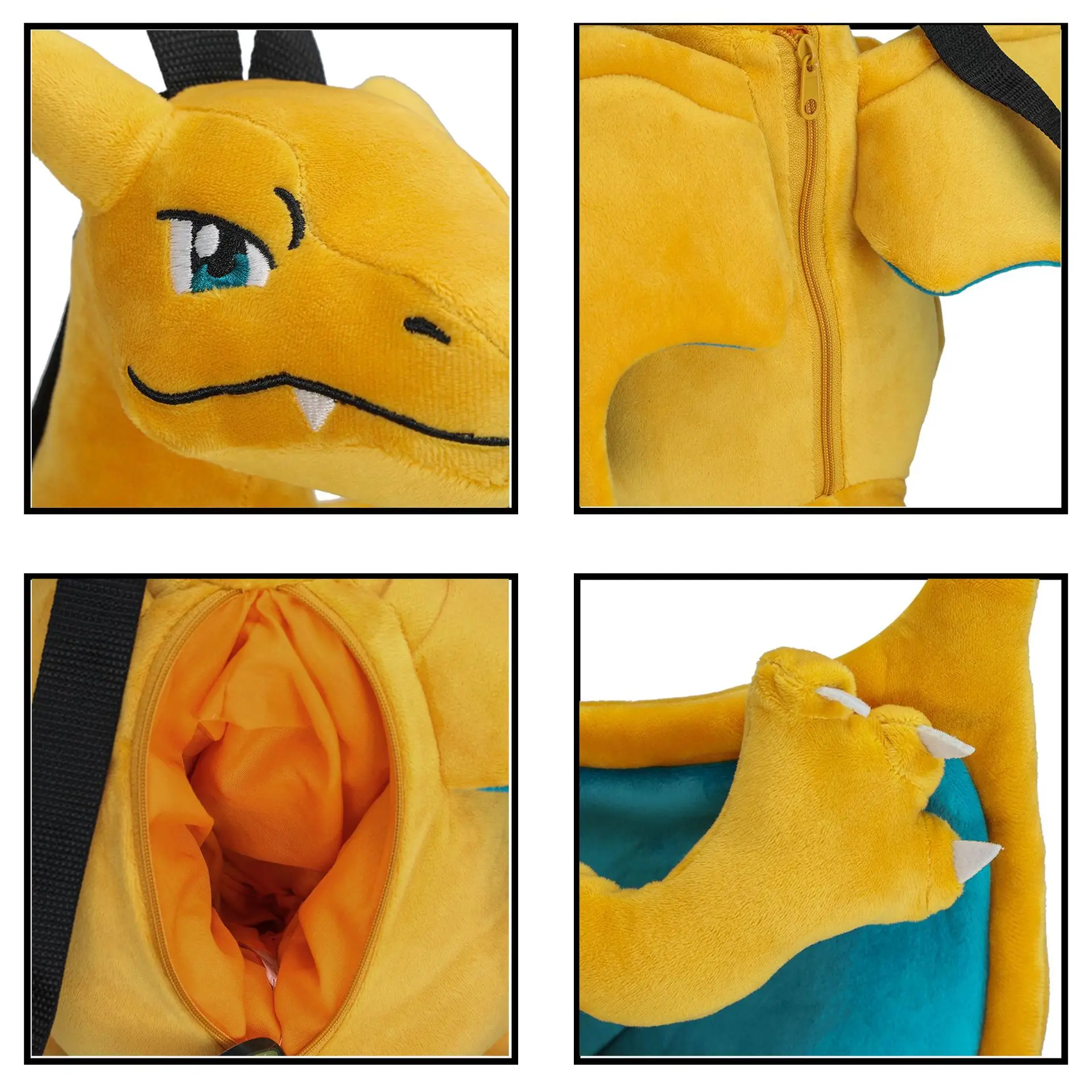 Anime Pokemon Charizard pluszowa lalka plecak zabawkowy Model plecak dla dzieci uczniowskiej torby szkolnej Cosplay zabawki 40cm