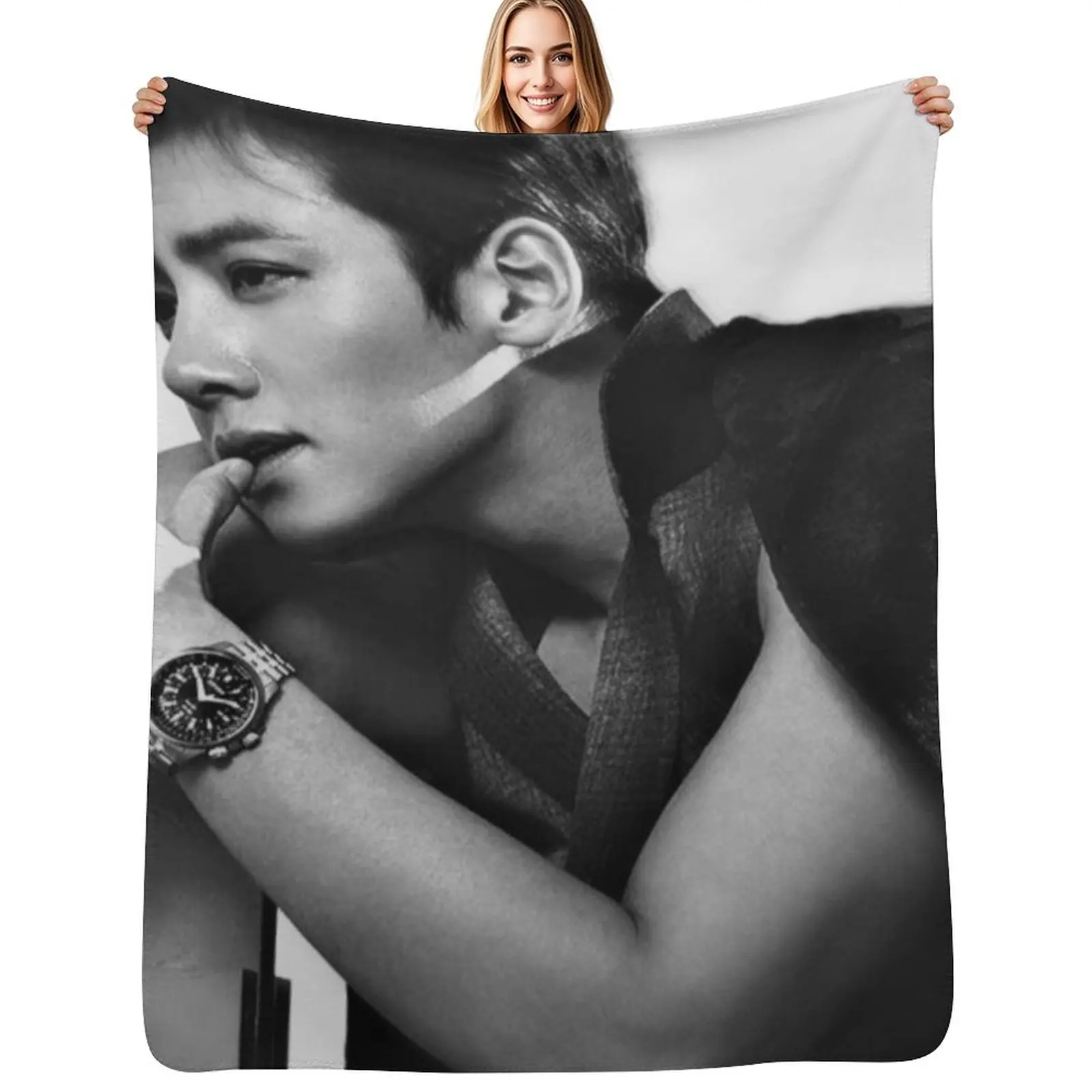 Ji Chang wook - ??? Throw Blanket Nap Loose Sofas Luxury Thicken Camping Bed covers Blankets