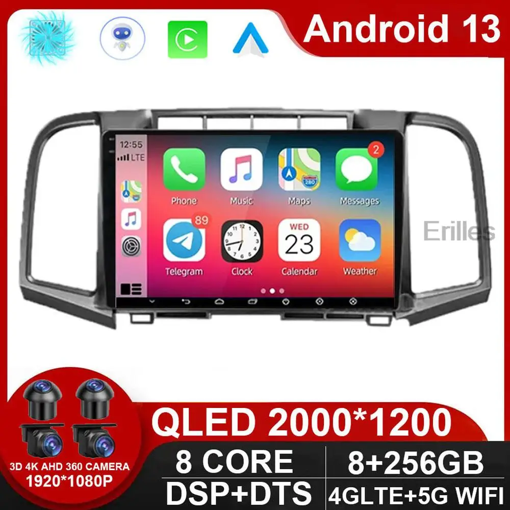 Android 13 Car For Toyota Venza 2008 - 2016 Autoradio Stereo Head Unit GPS DVD NO 2DIN Carplay Navigation Multimedia Car Player