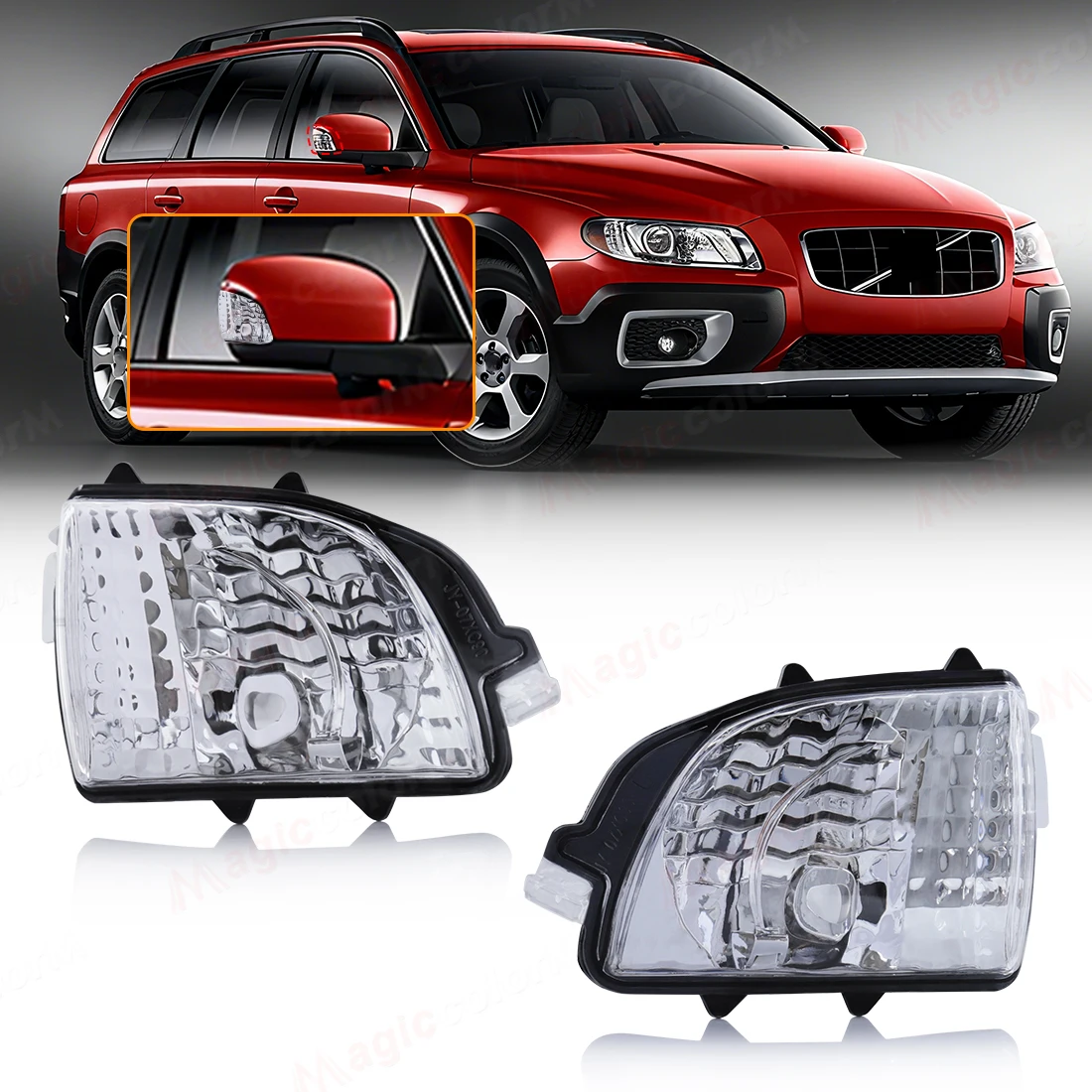 Rearview Mirror Indicator Turn Signal Light For Volvo XC70 XC90 V70 2007 2008 2009 2010 2011 2012 2013 2014 31111813/31111814
