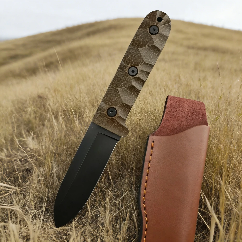 

Нож PR4 с прямым лезвием D2, рукоять из конопляной соломы, универсальный, для активного отдыха, рыбалки, EDC, походов, инструмент для джунглей