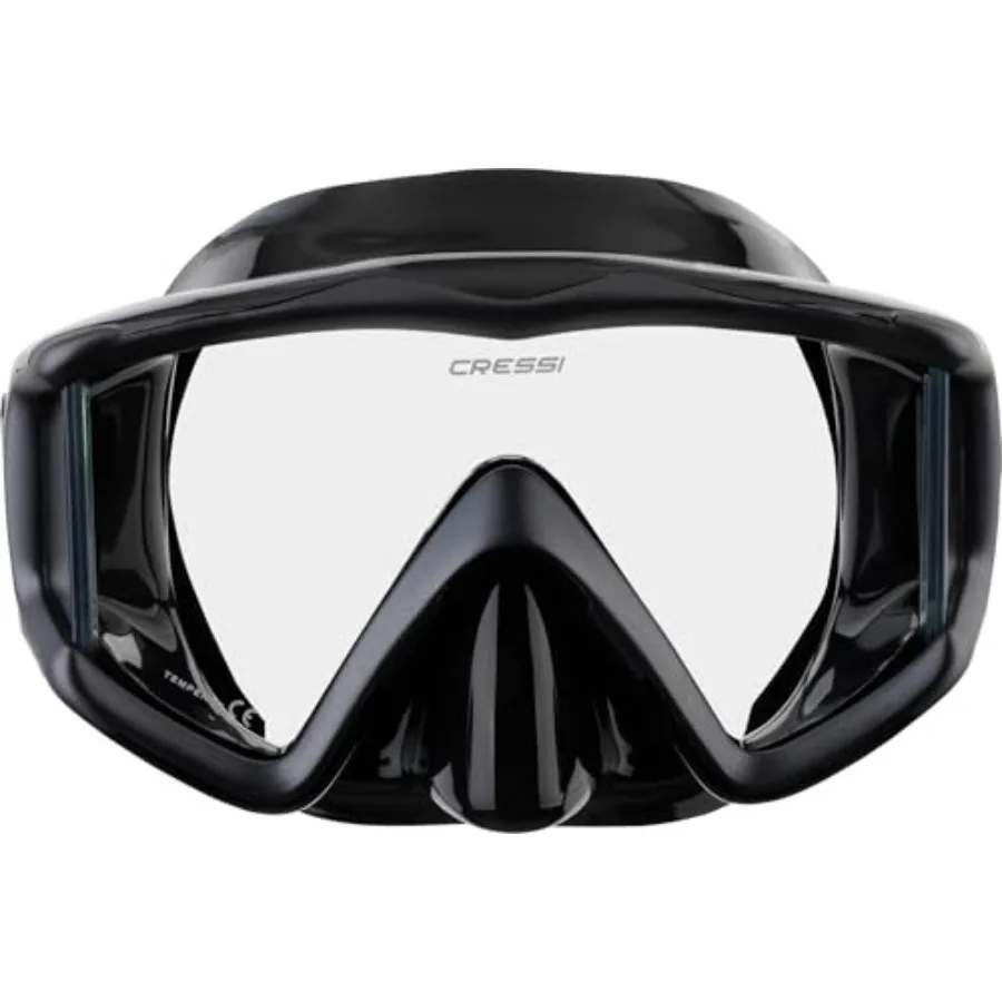 

Scuba Diving Snorkeling Mask for Underwater Viewing, Silicone Material, Black Color, Wide Panoramic Lens Field of View