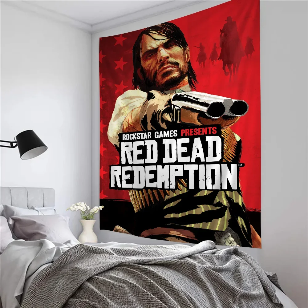 Classic Movie Red Dead Redemption Anime Tapestry Art Science Fiction Room Home Decor Wall Art Decor