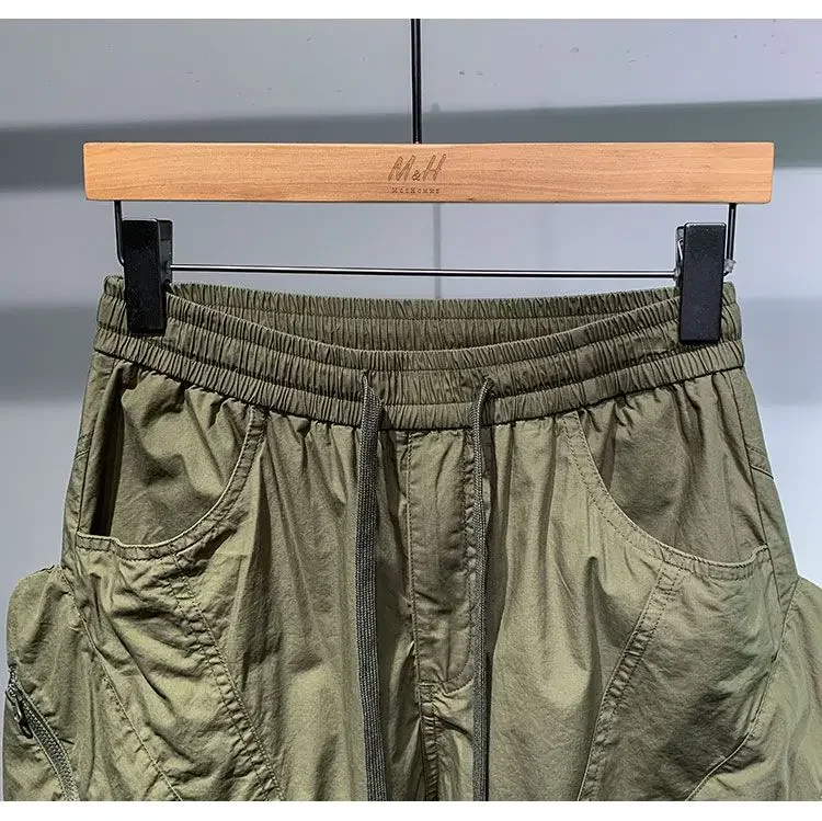 Men Fashion Caogo Shorts Big Pockets Jogger Short Hip Hop Streetwear Harajuku Trousers Plus Size Streetwear Hip Hop Sweatpants