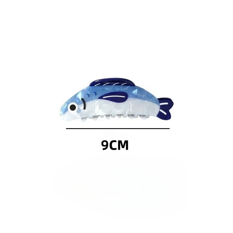 1pc New creative ocean sardine clip hair clip cute texture shark clip ponytail clip hair ornaments female image 6