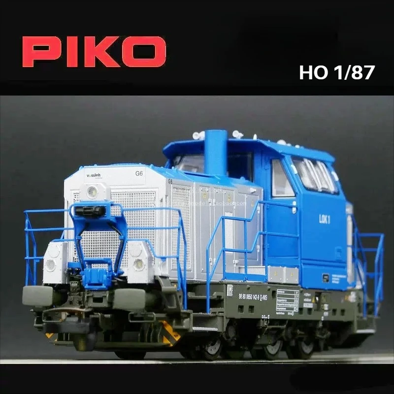 PIKO HO Type 1/87 G6 Diesel Locomotive with Digital Sound Effects 55914 Blue Model Train Collectible Figure for Boys