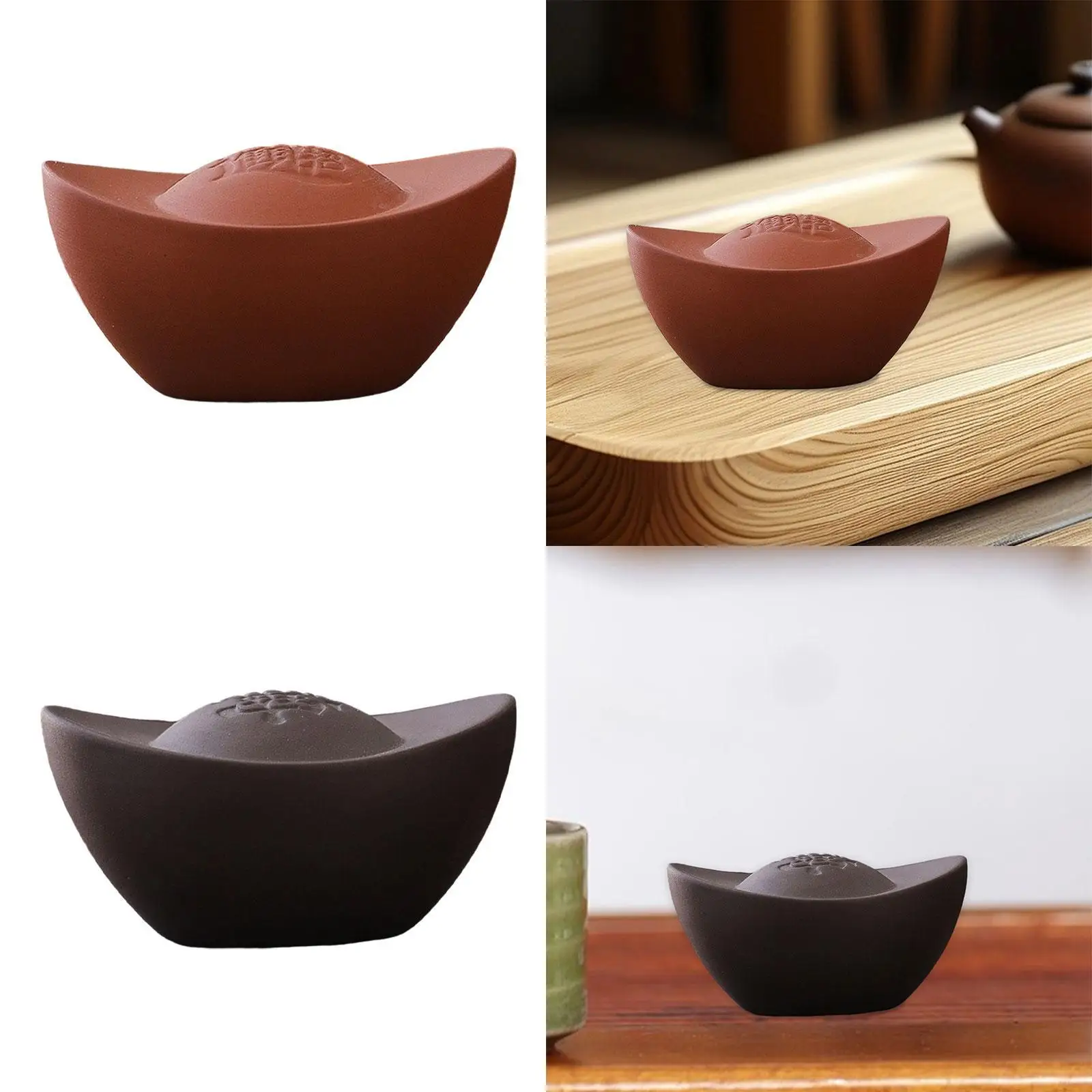 Tea Ingot Statue Housewarming Congratulatory Gift Bookshelf Craft Desk Ornament