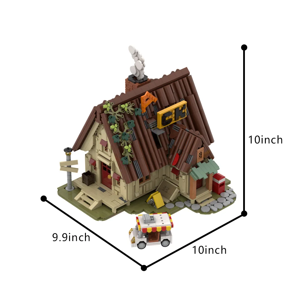 MOC Bill Seif House Building Block Model Sets Gravity House Mystery Shack Architecture Bricks Assembly Toys Kits Birthday Gifts