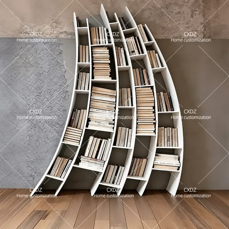 Modern Simple Floor to Ceiling Bookshelf Open Display Cabinet for Student Office Home Storage Rack Minimalist Bookcase