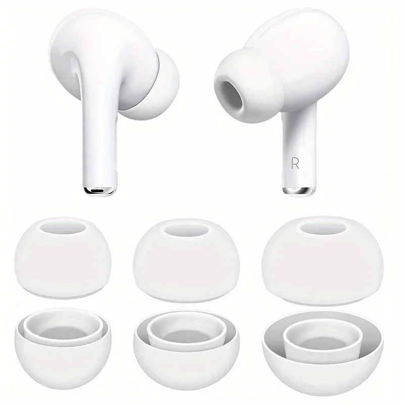 Embouts de remplacement pour AirPods Pro 1st 2nd, embouts en caoutchouc de Silicone, capuchon d'écouteurs, accessoires en Gel XS/S/M/L blanc