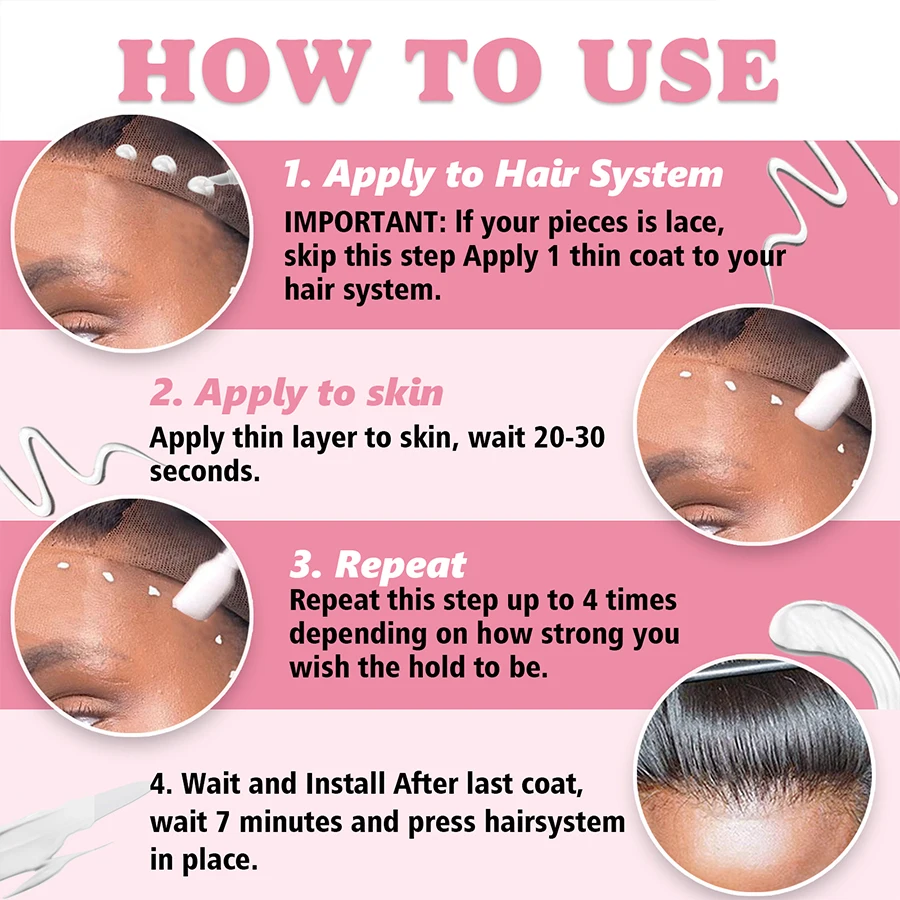 GOIPLE 0,5 унции парик кружевной клей быстросохнущий супер прочный клей водостойкие невидимые склеивающие продукты для кружевной синтетической сетки для волос