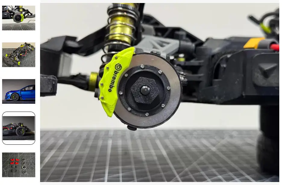 RC Simulated Brake Caliper Decor Parts For Rlaarlo XTS-S10 Matches 32/37.5mm Diameter Disc Rail wing Custom Upgrade  Accessories