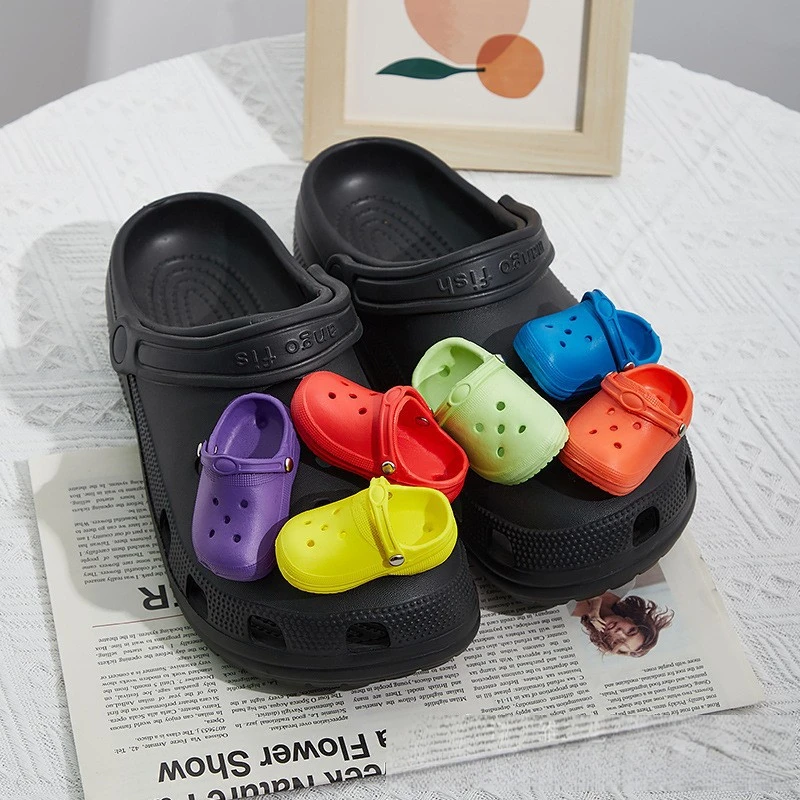 1 szt. Urocze Mini buty Charms PVC dekoracja butów sandały dziecięce buty dla dorosłych amulety kolorowe akcesoria darmowa wysyłka