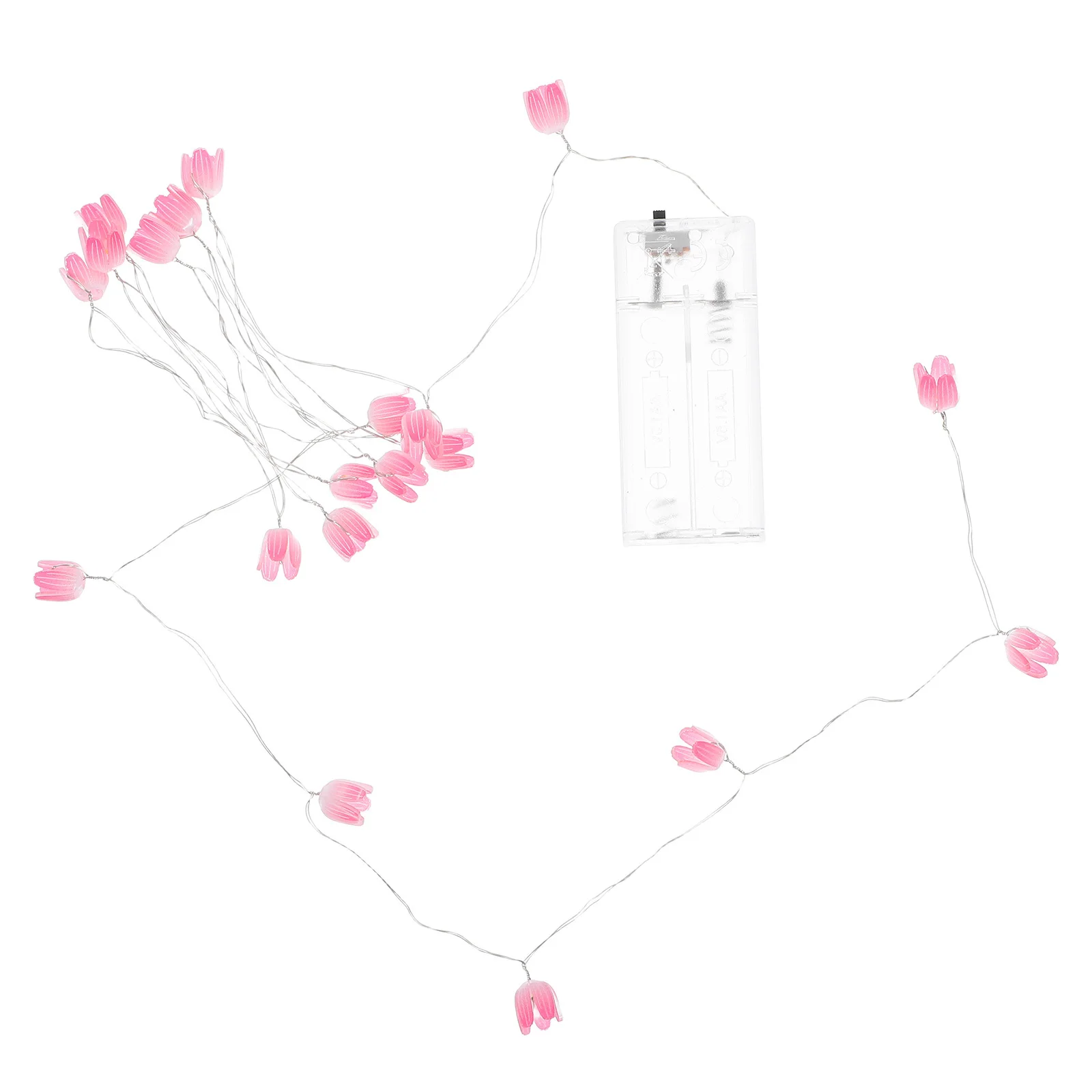 

Decorative Tulip String Light 10m Indoor Party Wedding Decor Copper Wire Plastic Simple to Use Festive Atmosphere