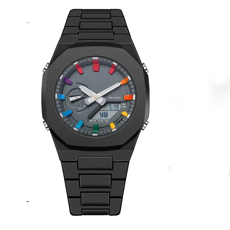 2025 New Fashion Color Dial Young People Love Sports Plastic Quartz Watches for Men and Women Leisure Waterproof Clocks