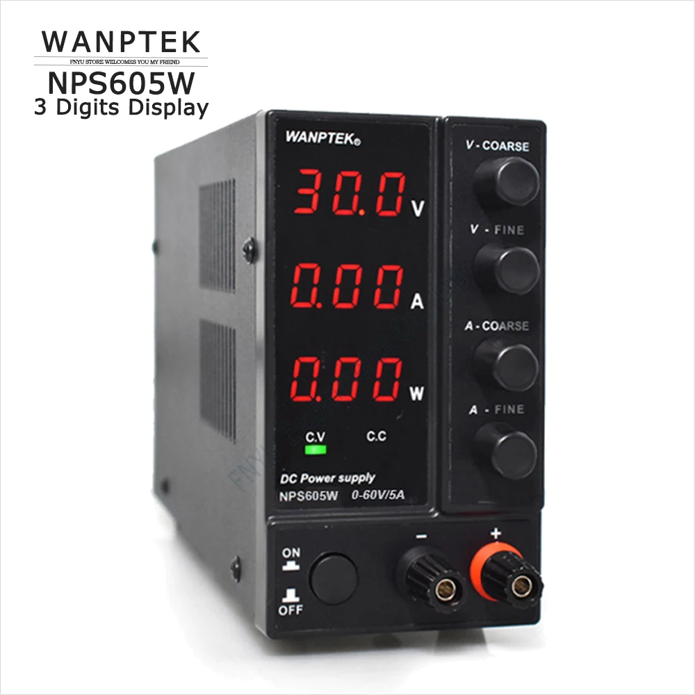 

NPS605W DC regulated power supply Power Display Mini Adjustable Digital 0-60V 0-5A Laboratory Test Power Supply