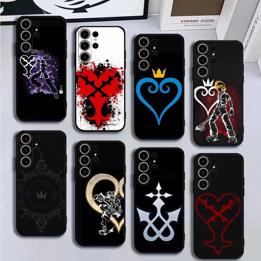 

1pcK-Kingdom Hearts Phone Case For SamsungS25,24,21,22,23,30,Ultra,20,Plus,Fe,Lite,Note,10,9,Soft Black Cover